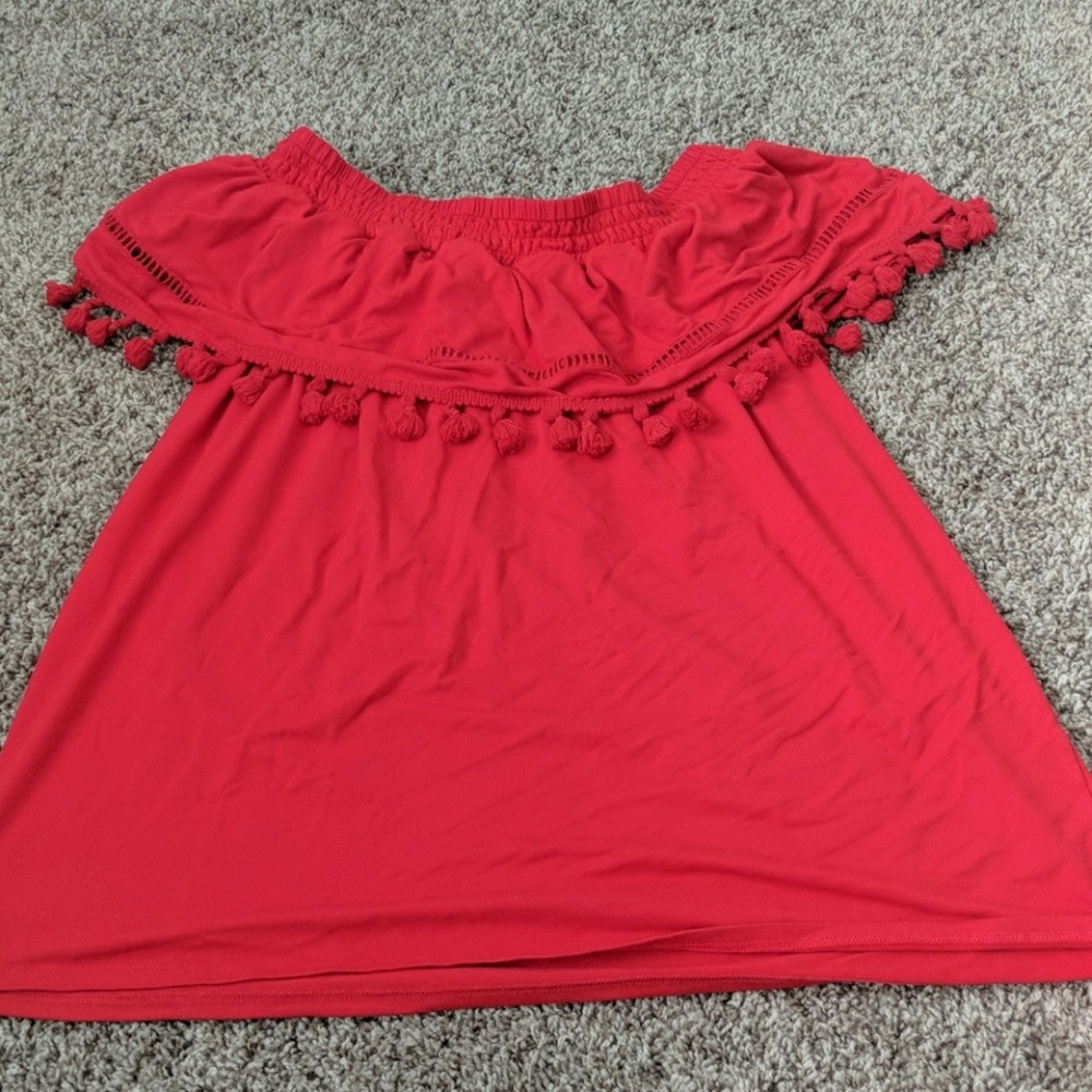 Red blouse
